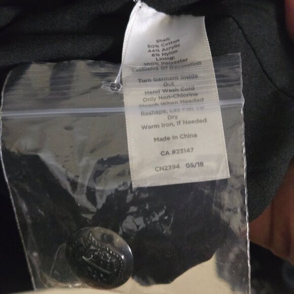 Talbots NWT Textured Tweed Sweater Jacket Black White Size 1Xp - Picture 11 of 11